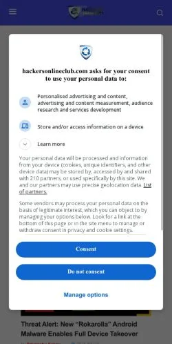 スポンサード記事向けのアメリカ合衆国メディア、Hackers Online Clubのサイトプレビュー