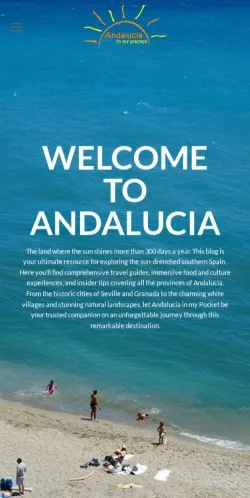 Anteprima del sito Andalucia In My Pocket, media di Regno Unito per articoli sponsorizzati