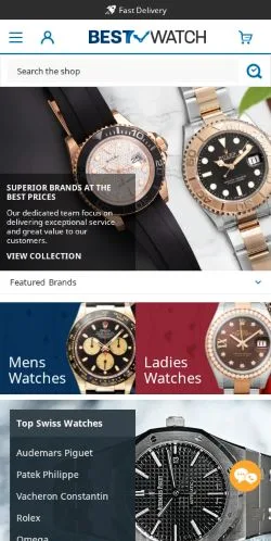 Podgląd witryny BestWatch, medium z kraju Stany Zjednoczone do artykułów sponsorowanych