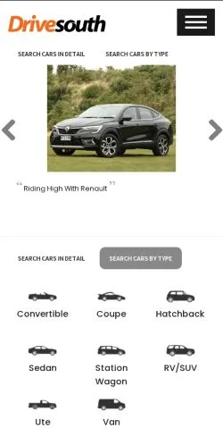 Anteprima del sito Drive South, media di Stati Uniti per articoli sponsorizzati