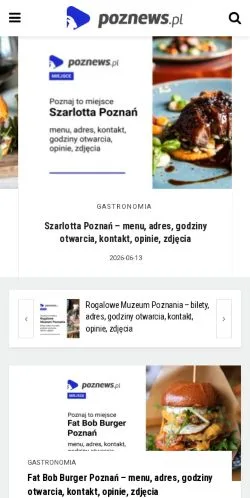 Anteprima del sito Poznews, media di Polonia per articoli sponsorizzati