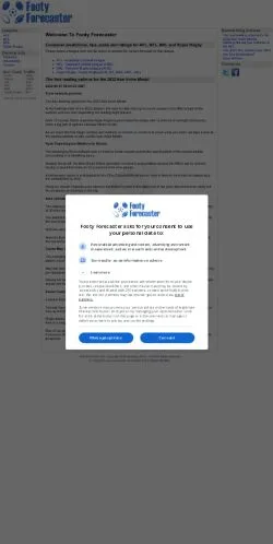 スポンサード記事向けのアメリカ合衆国メディア、Footy Forecasterのサイトプレビュー