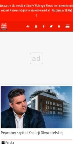 스폰서 기사용 폴란드 매체 Gazeta Polska Codziennie 사이트 미리보기