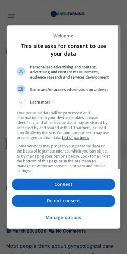 Forhåndsvisning av nettstedet And Learning, medium fra USA for sponsede artikler