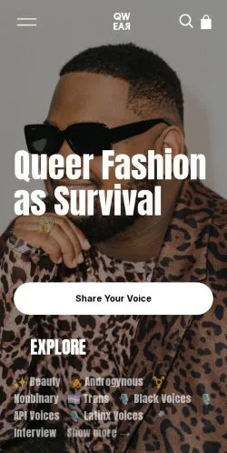Anteprima del sito Qwear Fashion, media di Stati Uniti per articoli sponsorizzati