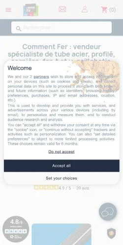 スポンサード記事向けのフランスメディア、Comment Ferのサイトプレビュー
