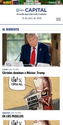 Podgląd witryny Capital Coahuila, medium z kraju Meksyk do artykułów sponsorowanych