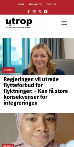 Forhåndsvisning af Utrop, medie fra Norge til sponsorerede artikler