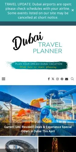 Anteprima del sito Dubai Travel Planner, media di Stati Uniti per articoli sponsorizzati