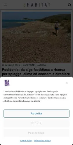 Anteprima del sito eHabitat, media di Italia per articoli sponsorizzati