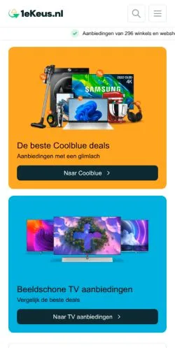 Anteprima del sito 1eKeus, media di Paesi Bassi per articoli sponsorizzati