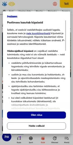 Anteprima del sito Elu24, media di Estonia per articoli sponsorizzati