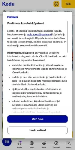 Anteprima del sito Kodu, media di Estonia per articoli sponsorizzati