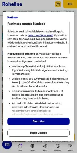 Anteprima del sito Postimees Roheline, media di Estonia per articoli sponsorizzati