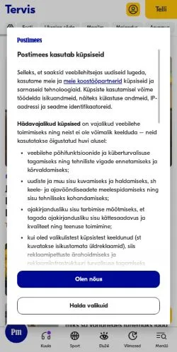 Forhåndsvisning af Tervis, medie fra Estland til sponsorerede artikler