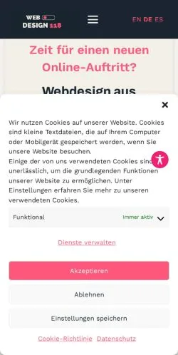 Vorschau der Website Professionelles Webdesign, Medium aus Deutschland für gesponserte Artikel