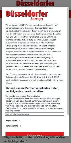 Anteprima del sito Düsseldorfer Anzeiger, media di Germania per articoli sponsorizzati