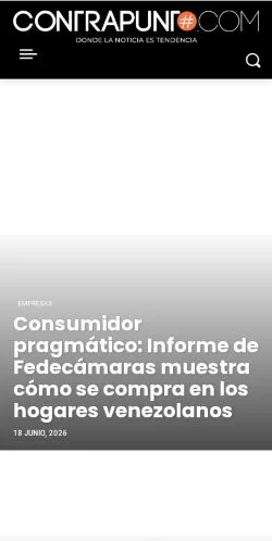 Pré-visualização do site Contrapunto, meio de Espanha para artigos patrocinados