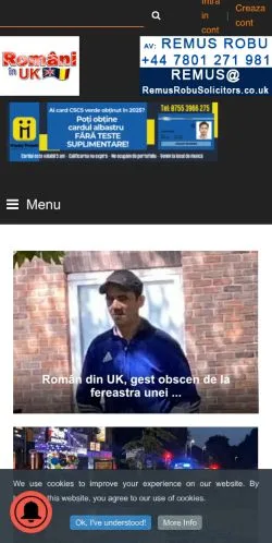 Anteprima del sito Romani in UK, media di Regno Unito per articoli sponsorizzati