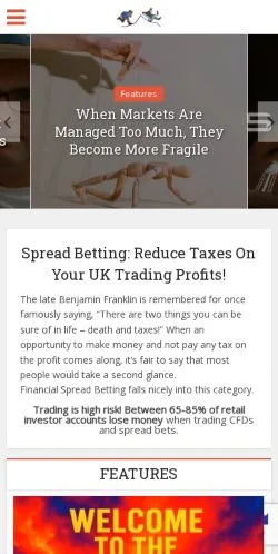Podgląd witryny Financial Spread Betting, medium z kraju Stany Zjednoczone do artykułów sponsorowanych