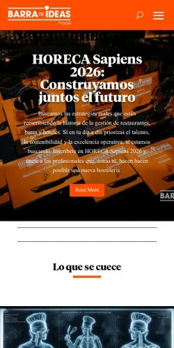 스폰서 기사용 스페인 매체 Barra De Ideas 사이트 미리보기