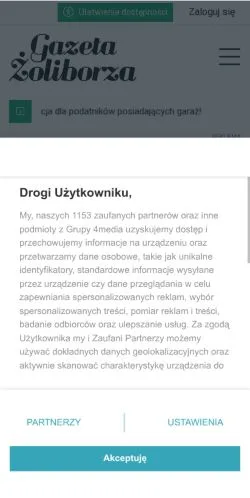 Anteprima del sito Gazeta Żoliborza, media di Polonia per articoli sponsorizzati