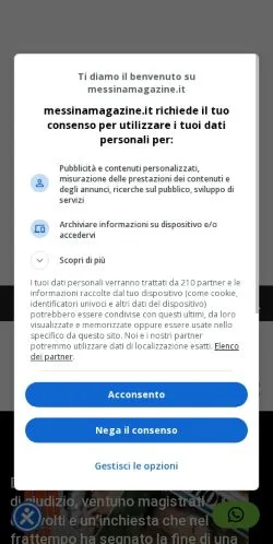 Anteprima del sito Messina Magazine, media di Italia per articoli sponsorizzati