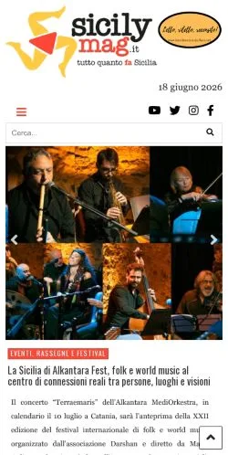 Anteprima del sito SicilyMag, media di Italia per articoli sponsorizzati
