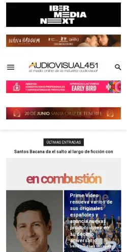 Anteprima del sito Audiovisual451, media di Spagna per articoli sponsorizzati