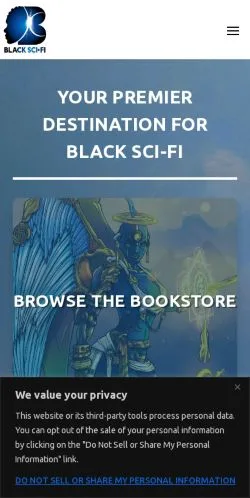 Podgląd witryny Black Sci-Fi, medium z kraju Stany Zjednoczone do artykułów sponsorowanych
