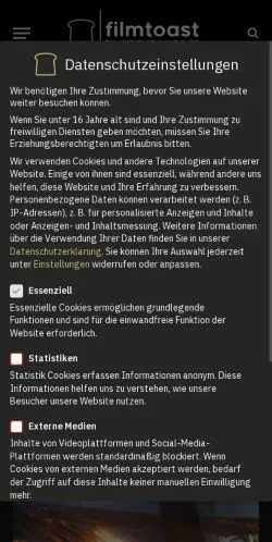 Anteprima del sito Filmtoast, media di Germania per articoli sponsorizzati