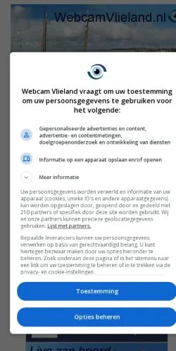 Anteprima del sito Webcam Vlieland, media di Paesi Bassi per articoli sponsorizzati