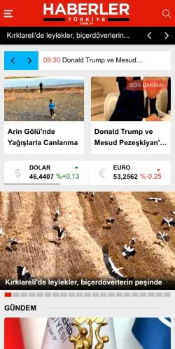 스폰서 기사용 튀르키예 매체 Haberler Türkiye 사이트 미리보기