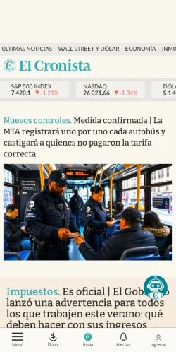 Forhåndsvisning af Cronista, medie fra Spanien til sponsorerede artikler