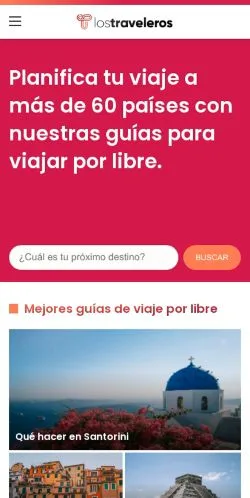Anteprima del sito Los Traveleros, media di Spagna per articoli sponsorizzati