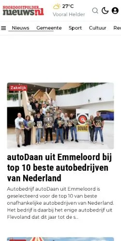 Anteprima del sito Noordoostpolder Nieuws, media di Paesi Bassi per articoli sponsorizzati