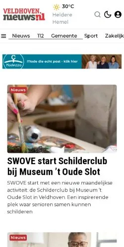 Pré-visualização do site Veldhoven. Jouw wereld. Jouw nieuws., meio de Países Baixos para artigos patrocinados