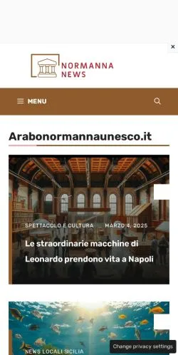 Podgląd witryny Arabo-Normanna UNESCO, medium z kraju Włochy do artykułów sponsorowanych