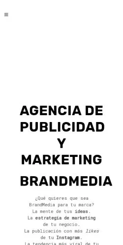 Anteprima del sito BrandMedia, media di Spagna per articoli sponsorizzati