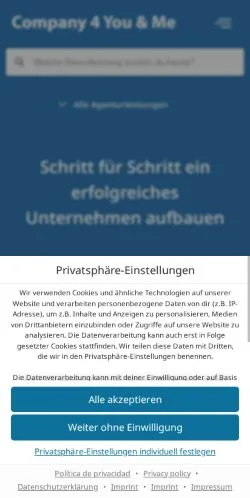 Anteprima del sito Schritt Für Schritt Unternehmen, media di Germania per articoli sponsorizzati