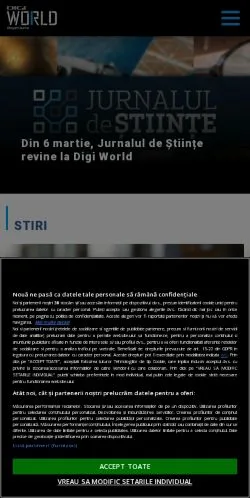 Anteprima del sito Digi-World, media di Romania per articoli sponsorizzati