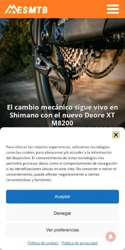 Preview of the ESMTB website, a media outlet in Spain for sponsored articles