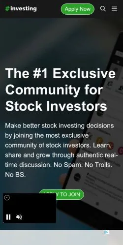 Anteprima del sito Hashtag Investing, media di Stati Uniti per articoli sponsorizzati