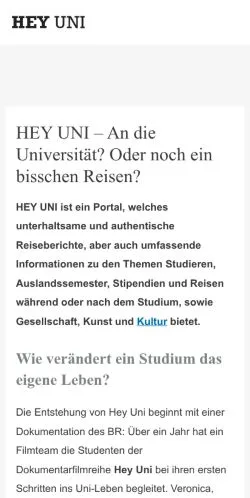 スポンサード記事向けのドイツメディア、HEY UNIのサイトプレビュー