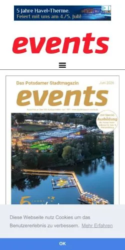 Podgląd witryny Potsdamer Stadtmagazin, medium z kraju Niemcy do artykułów sponsorowanych