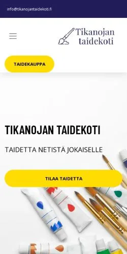 스폰서 기사용 핀란드 매체 Taidekoti 사이트 미리보기