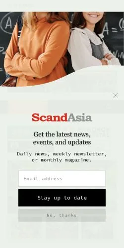 Anteprima del sito ScandAsia, media di Regno Unito per articoli sponsorizzati