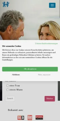 Anteprima del sito Lebensfreude 50plus, media di Germania per articoli sponsorizzati