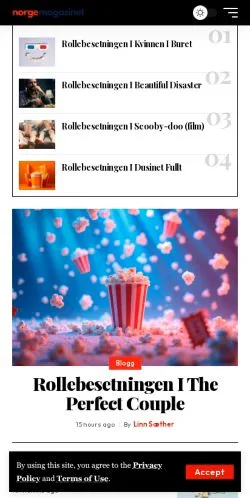 Anteprima del sito Norgemagasinet, media di Stati Uniti per articoli sponsorizzati