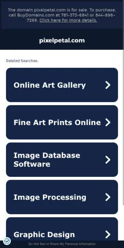 Forhåndsvisning av nettstedet Pixelpetal, medium fra USA for sponsede artikler